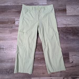 Lilly Pulitzer Green Gingham Pants Size 6 Cotton Stretch Preppy Coastal